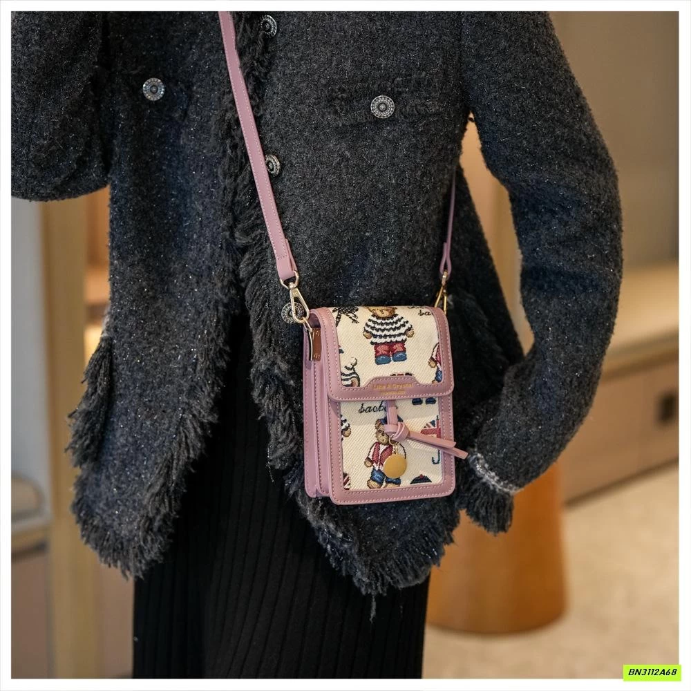 TÚI ĐEO CHÉO CHỮ NHẬT MINI BEIBAOBAO