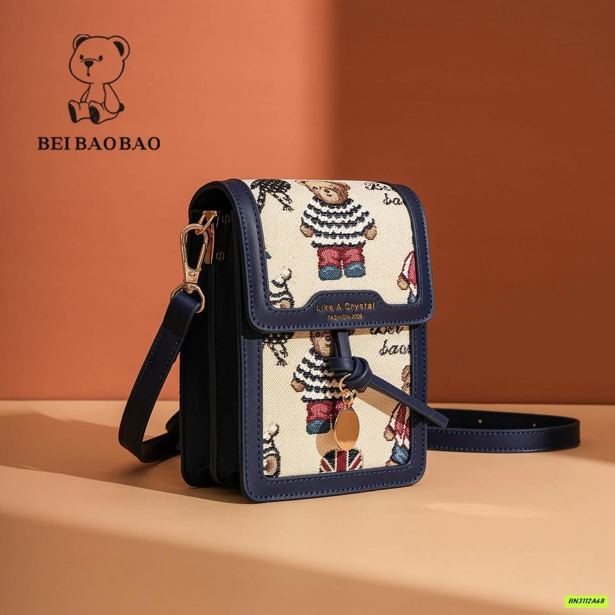 TÚI ĐEO CHÉO CHỮ NHẬT MINI BEIBAOBAO