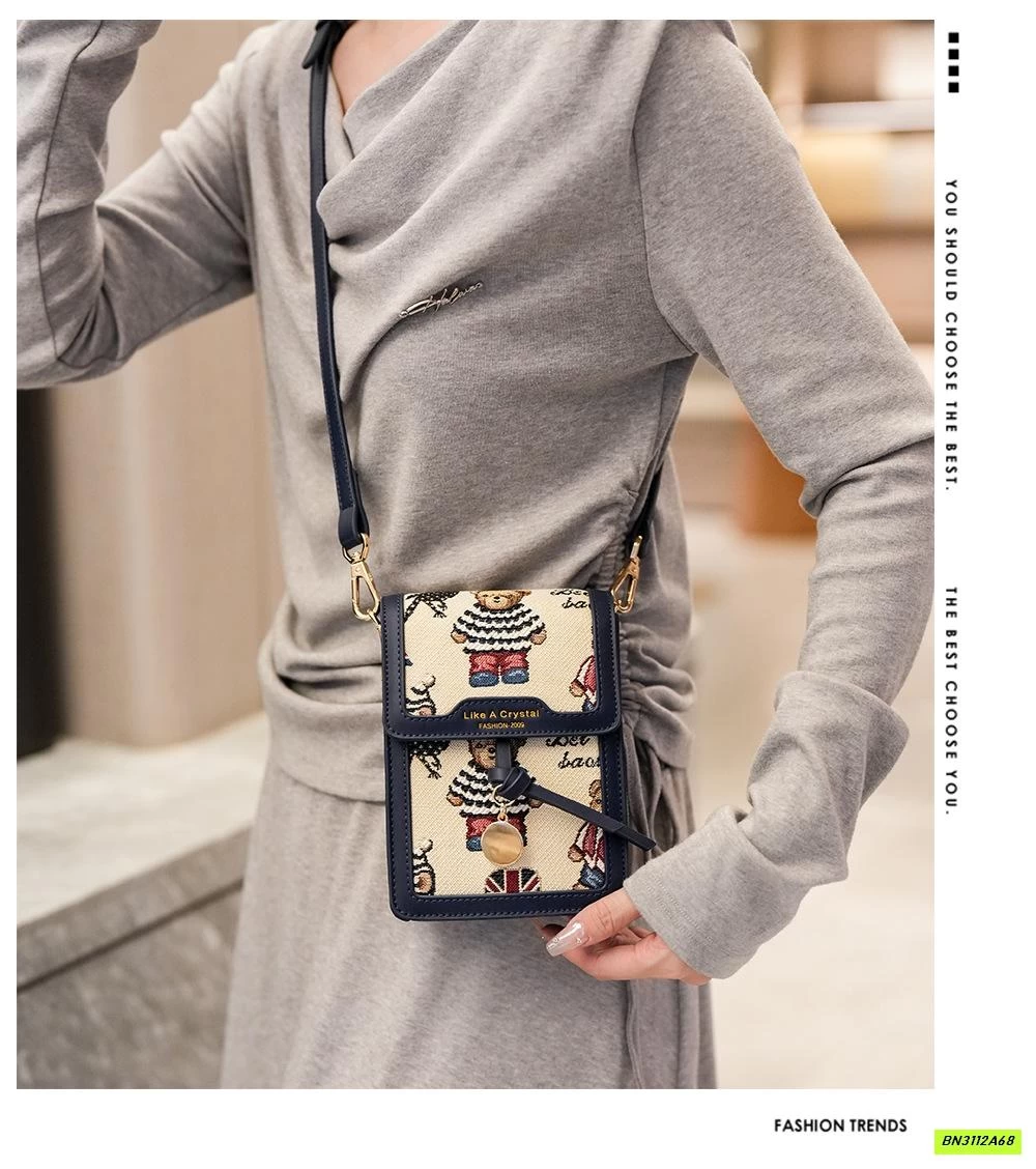 TÚI ĐEO CHÉO CHỮ NHẬT MINI BEIBAOBAO