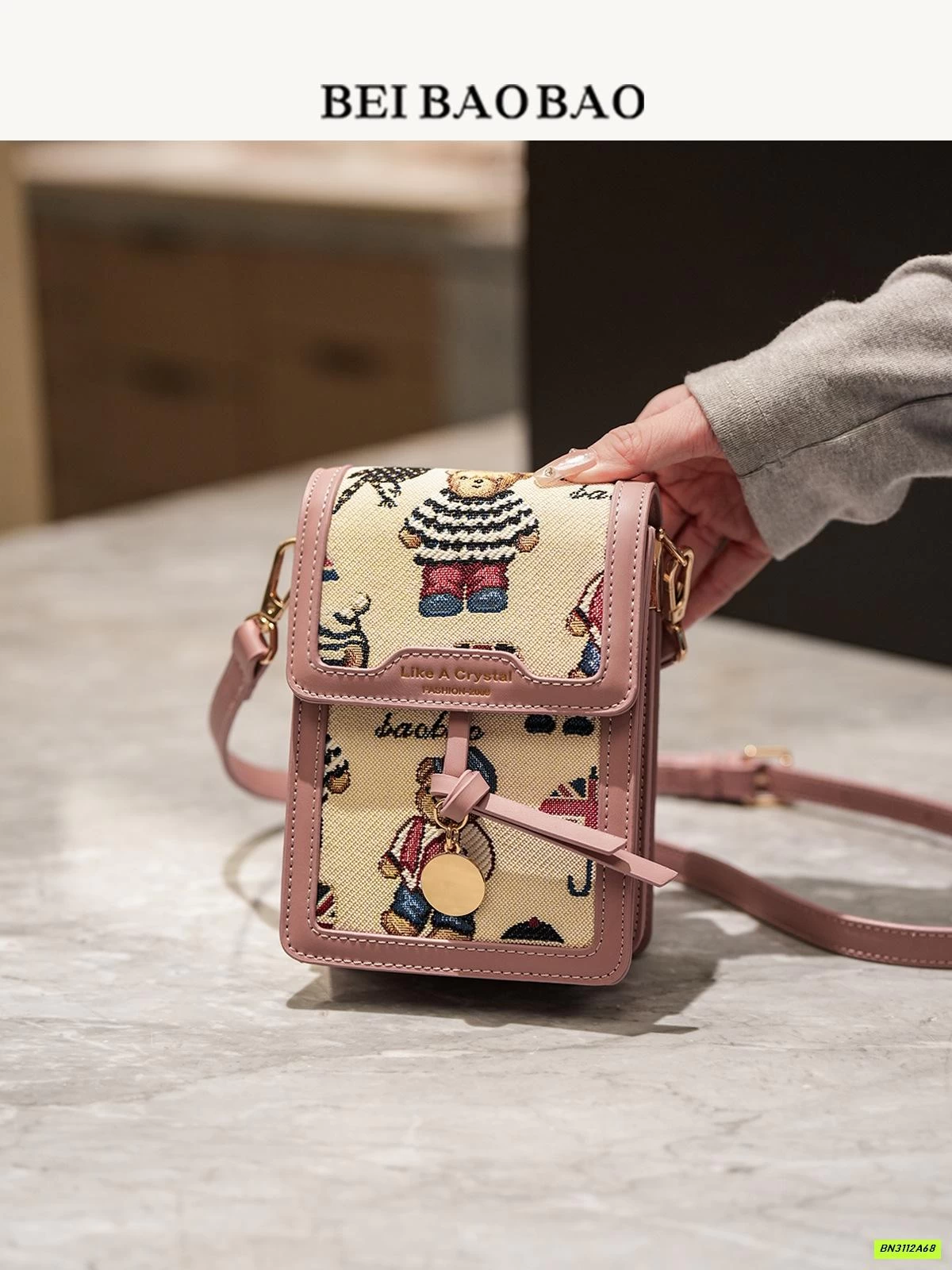 TÚI ĐEO CHÉO CHỮ NHẬT MINI BEIBAOBAO