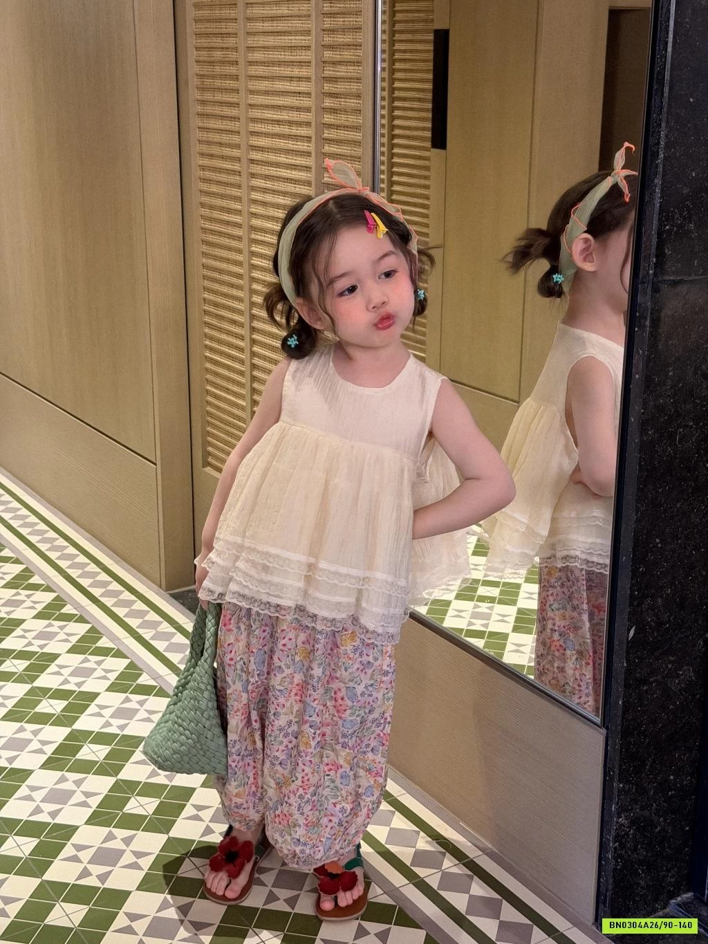 ÁO BABYDOLL MIX QUẦN BÔM HỌA TIẾT