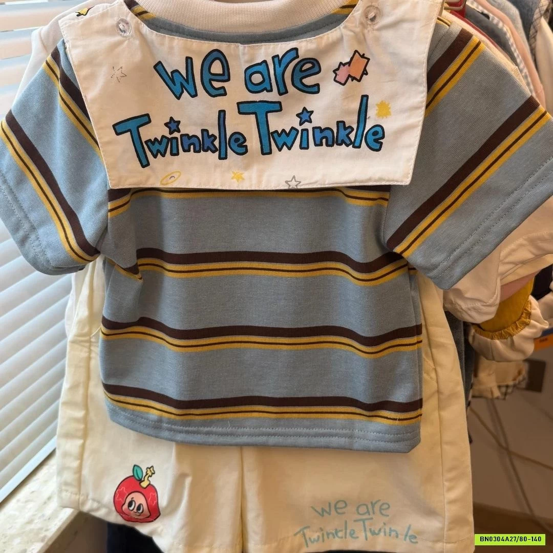 SÉT ÁO KẺ MIX SHORT THÔ MỀM