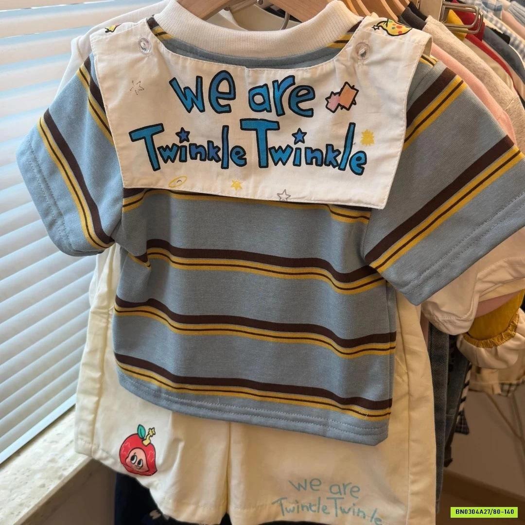 SÉT ÁO KẺ MIX SHORT THÔ MỀM