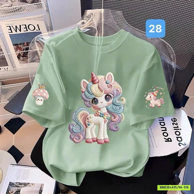 ÁO PHÔNG CỘC IN HÌNH CHO BÉ GÁI