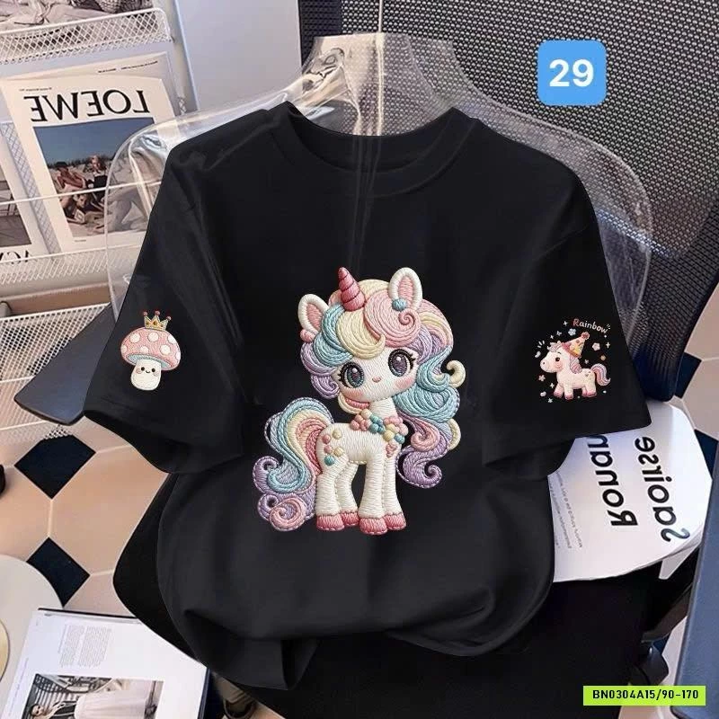 ÁO PHÔNG CỘC IN HÌNH CHO BÉ GÁI