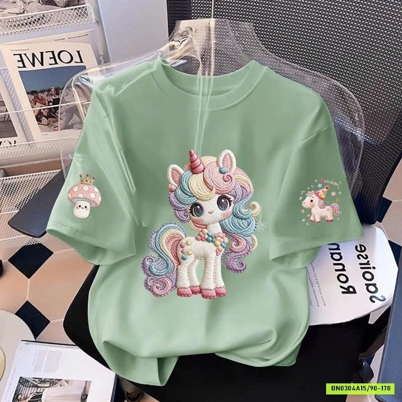 ÁO PHÔNG CỘC IN HÌNH CHO BÉ GÁI