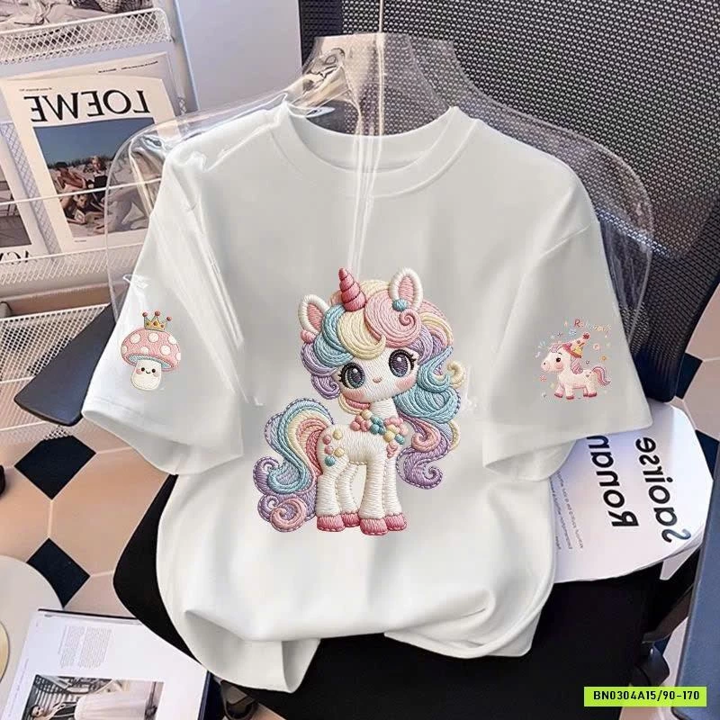 ÁO PHÔNG CỘC IN HÌNH CHO BÉ GÁI