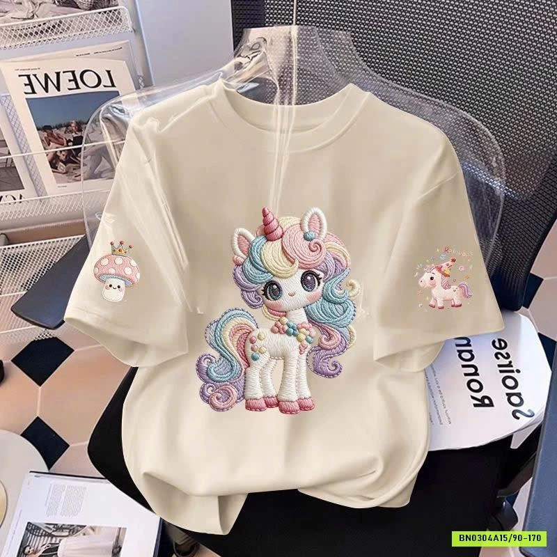 ÁO PHÔNG CỘC IN HÌNH CHO BÉ GÁI