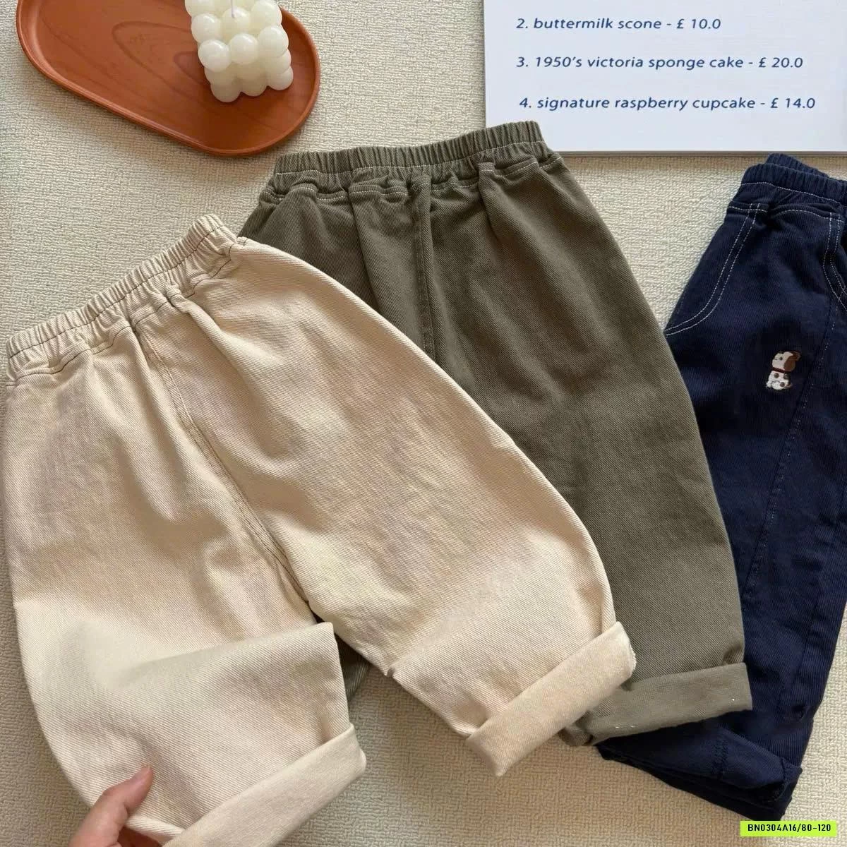 QUẦN DÀI BÉ TRAI THÊU CÚN