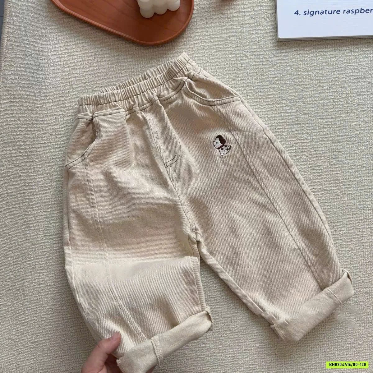 QUẦN DÀI BÉ TRAI THÊU CÚN