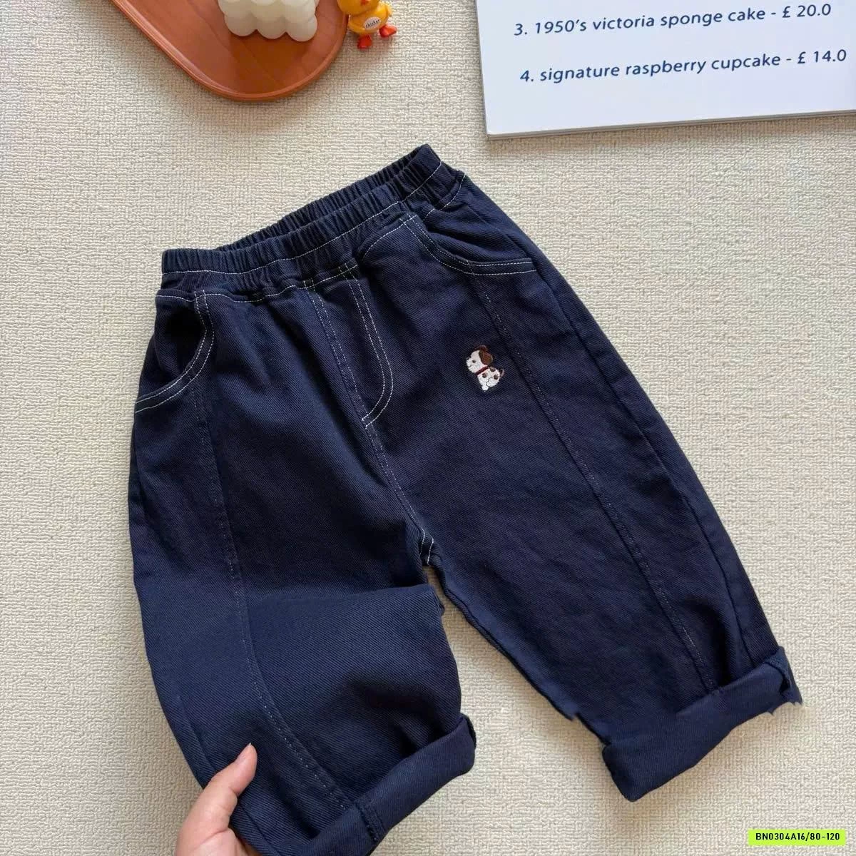 QUẦN DÀI BÉ TRAI THÊU CÚN