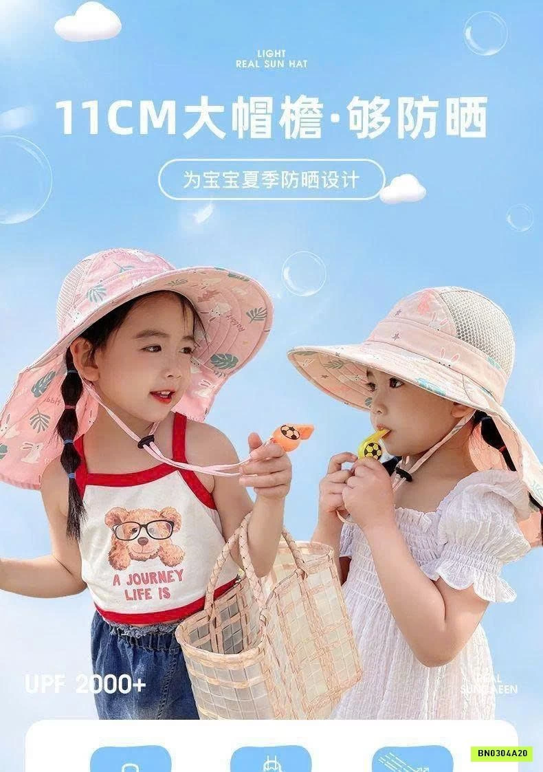 MŨ CHỐNG NẮNG RỘNG VÀNH CHÙM GÁY