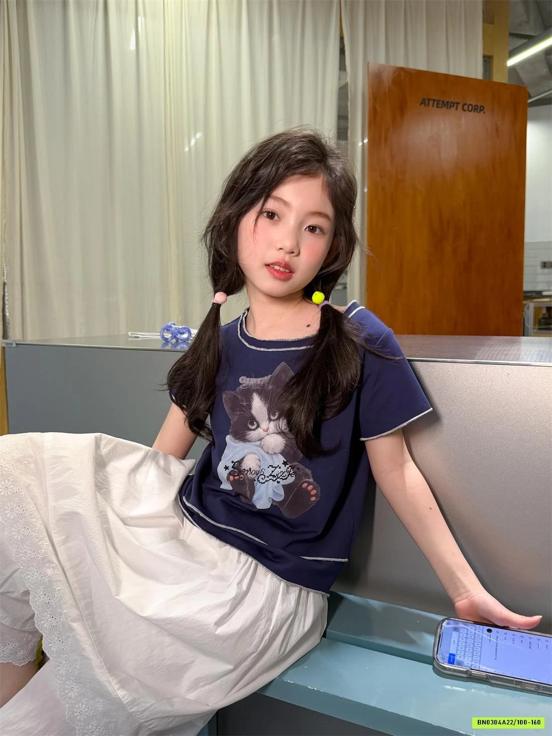 CROPTOP MÈO VIỀN CHỈ NỔI