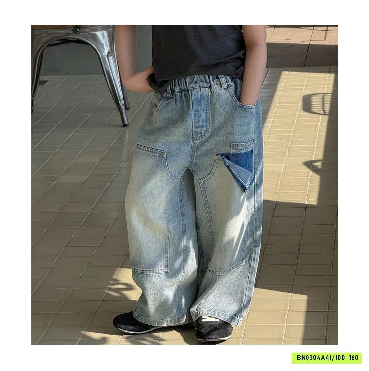 JEANS SUÔNG BẠC GỐI GIẢ TÚI CÁ TÍNH CHEESE