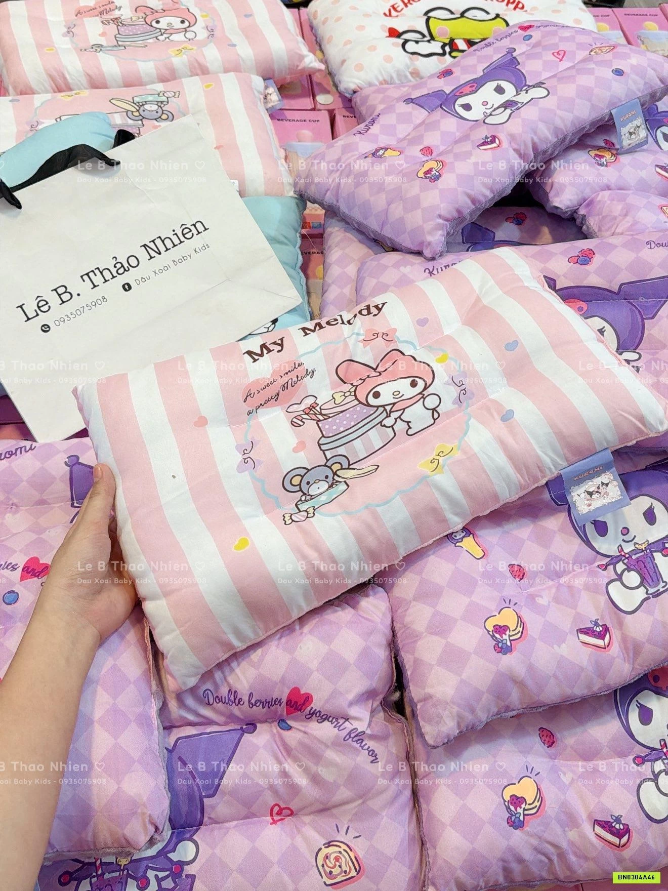 GỐI COTTON NHUNG HOẠT HÌNH