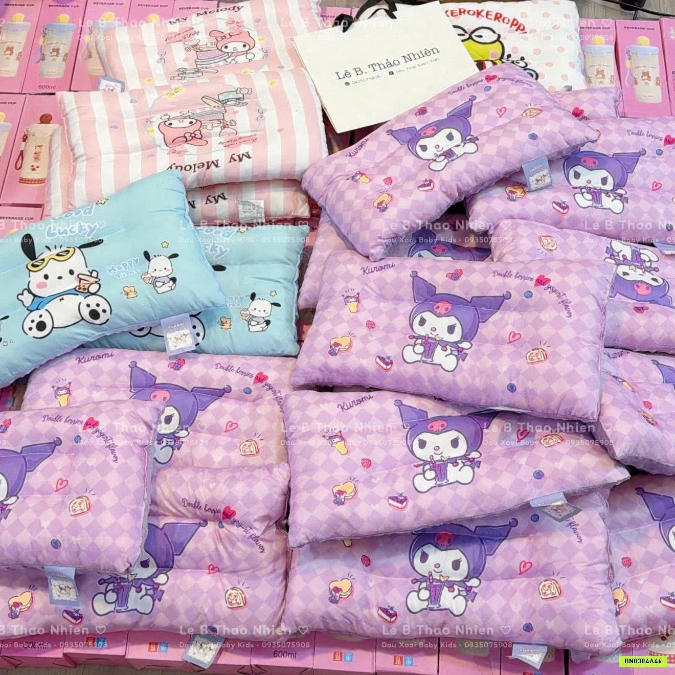 GỐI COTTON NHUNG HOẠT HÌNH