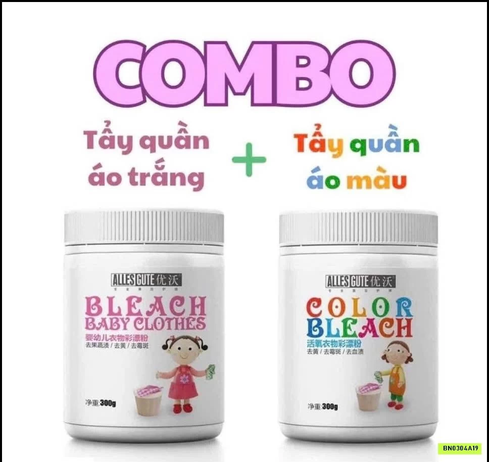 COMBO 2 LỌ BỘT TẨY QUẦN ÁO CŨ
