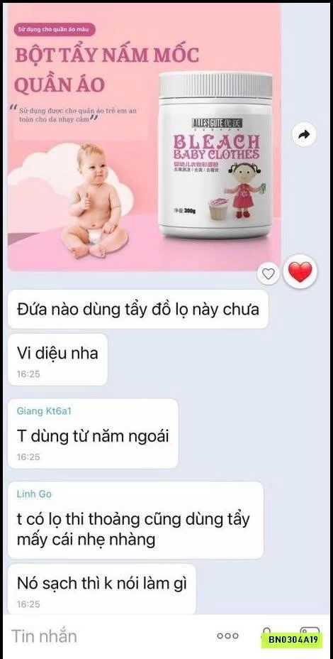COMBO 2 LỌ BỘT TẨY QUẦN ÁO CŨ