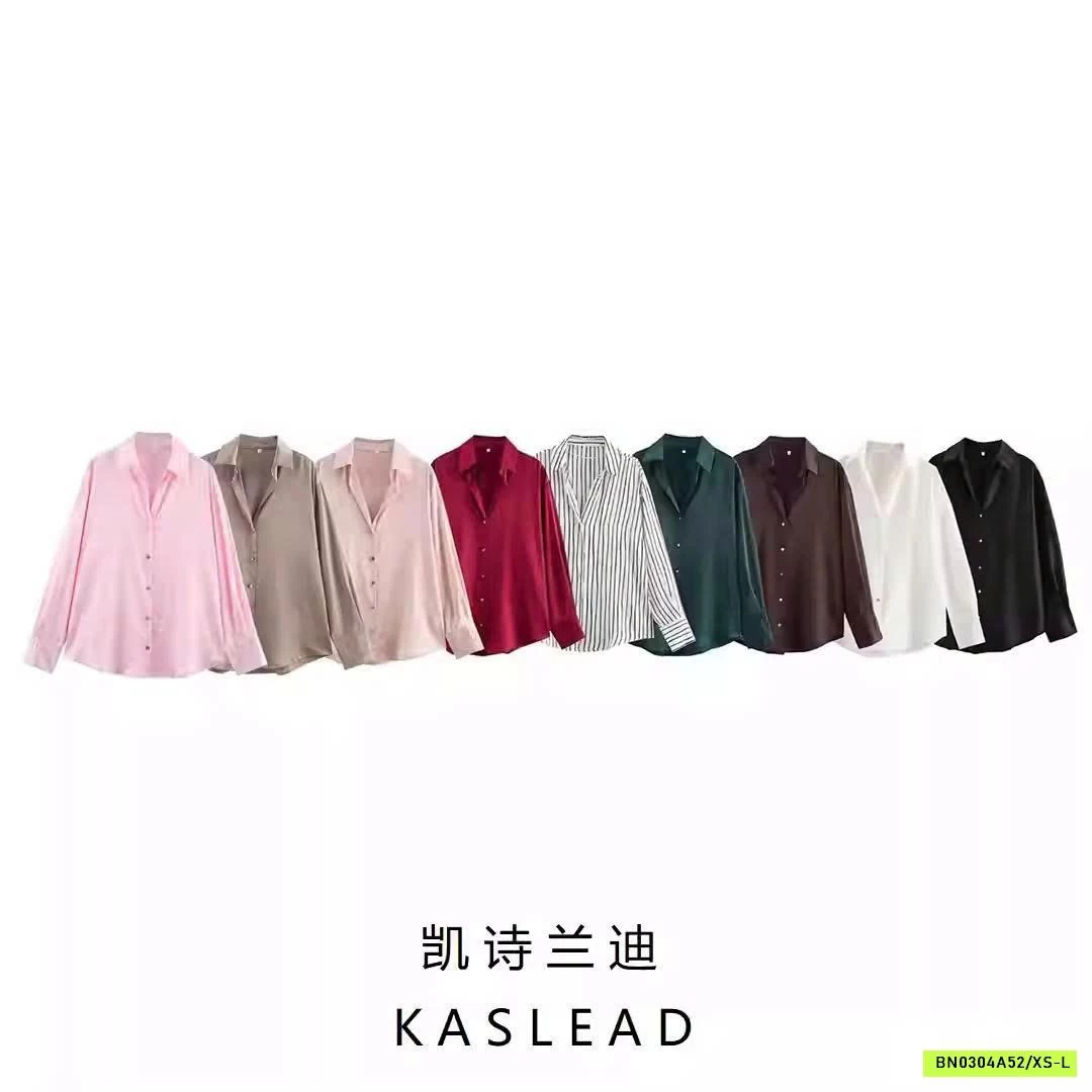 ÁO SƠ MI LỤA SATIN CHO NỮ KASLEAD