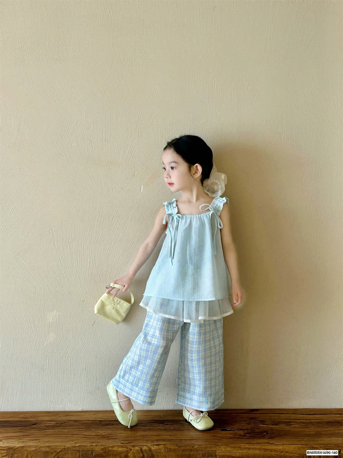 ÁO 2 DÂY BÁNH BÈO MIX QUẦN CARO