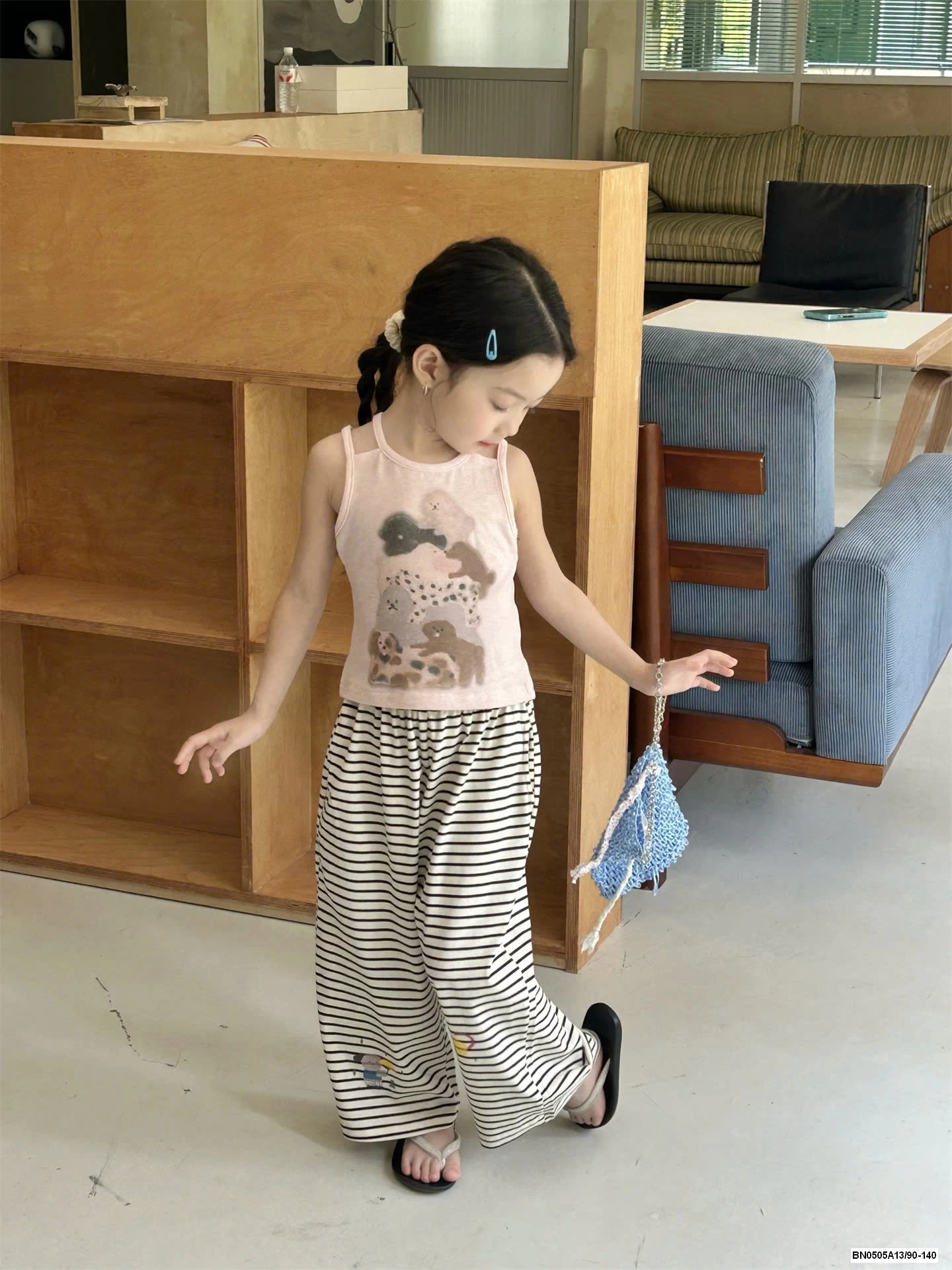 ÁO SÁT NÁCH MIX QUẦN SUÔNG KẺ