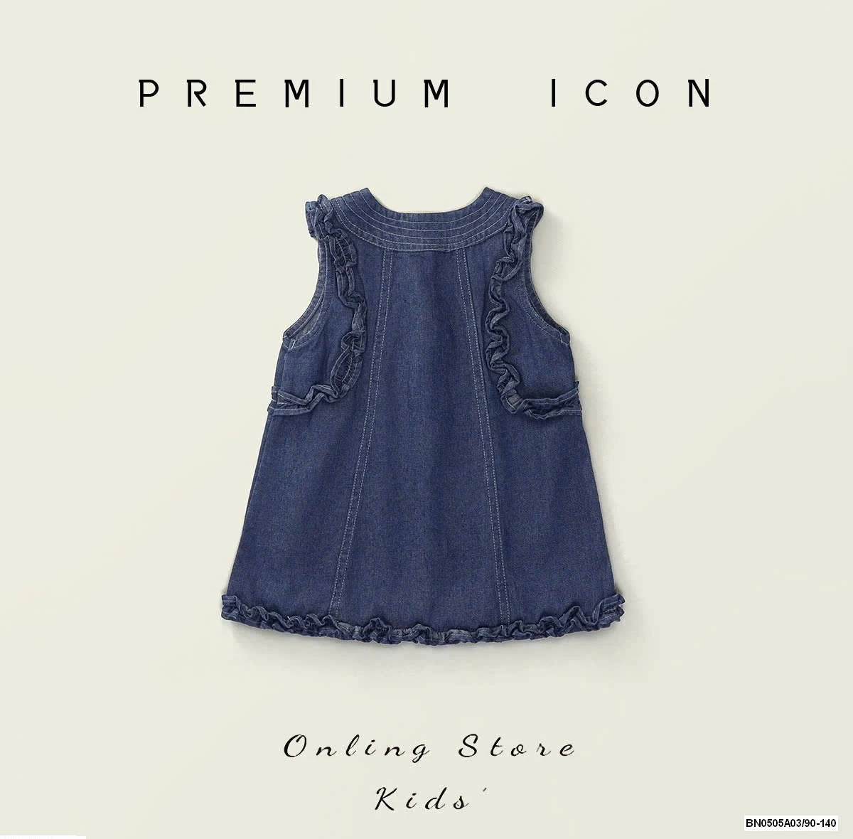 ĐẦM JEANS VIỀN BÈO PREMIUM