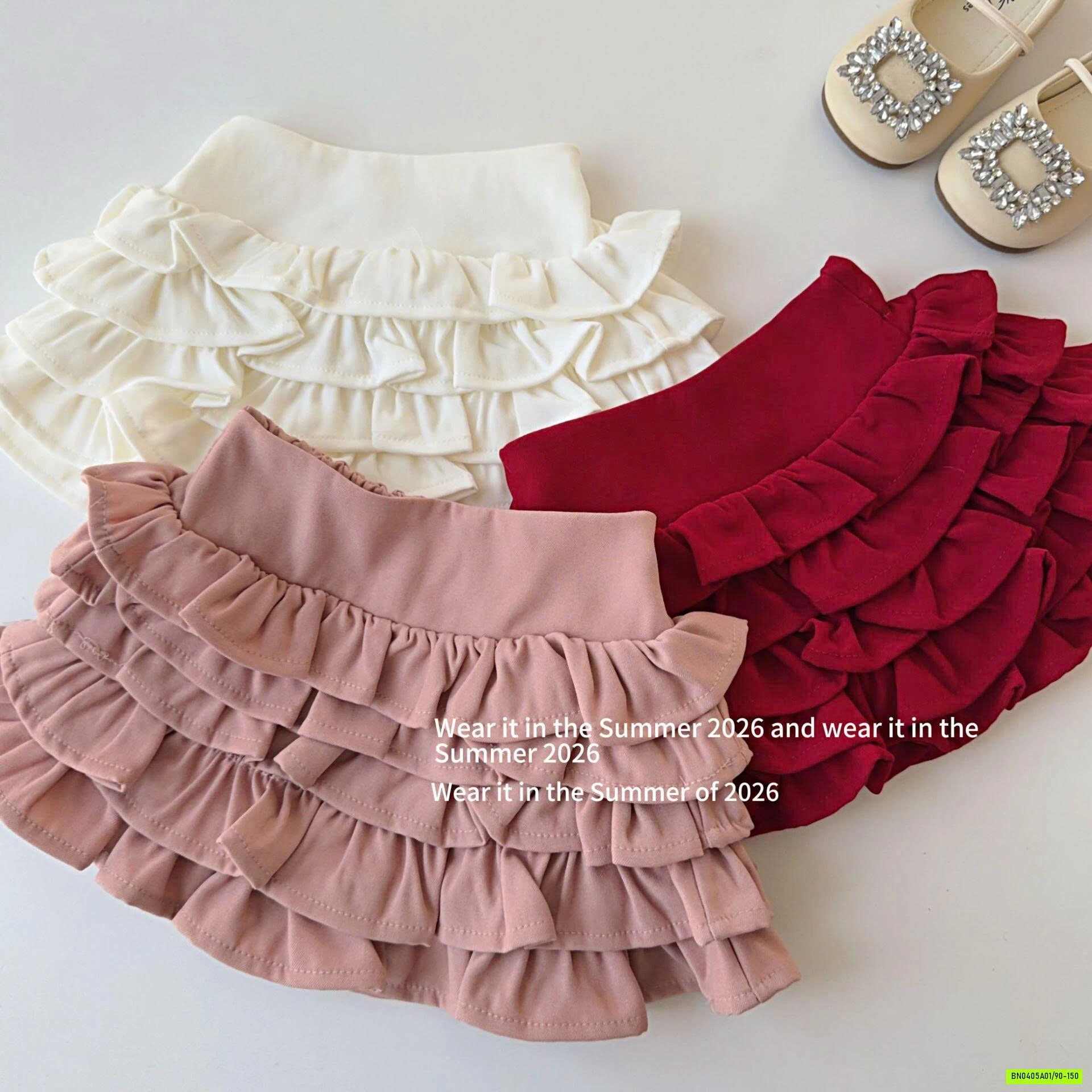 SÉT ÁO TRÁI TIM MIX QUẦN VÁY T&QKIDS