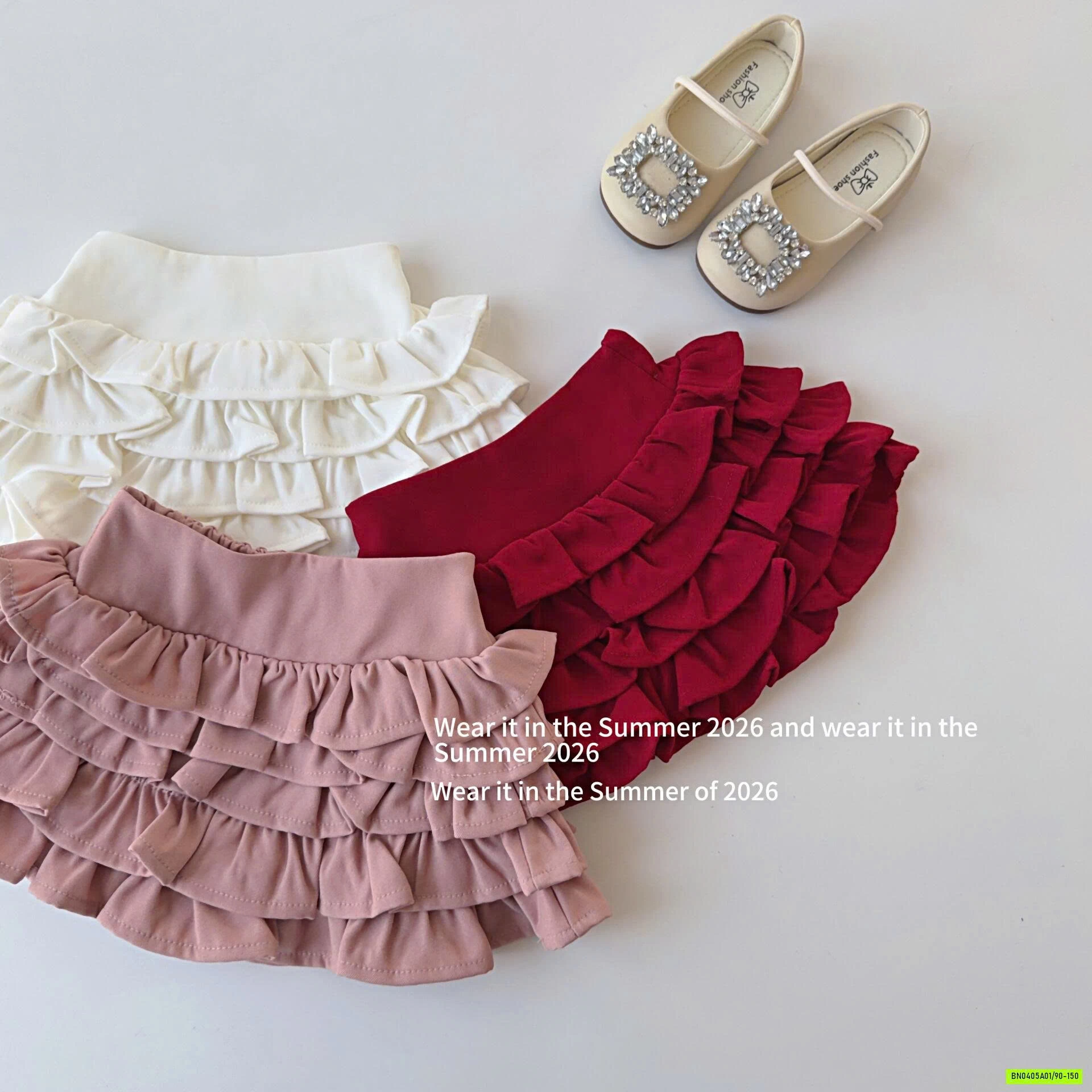 SÉT ÁO TRÁI TIM MIX QUẦN VÁY T&QKIDS