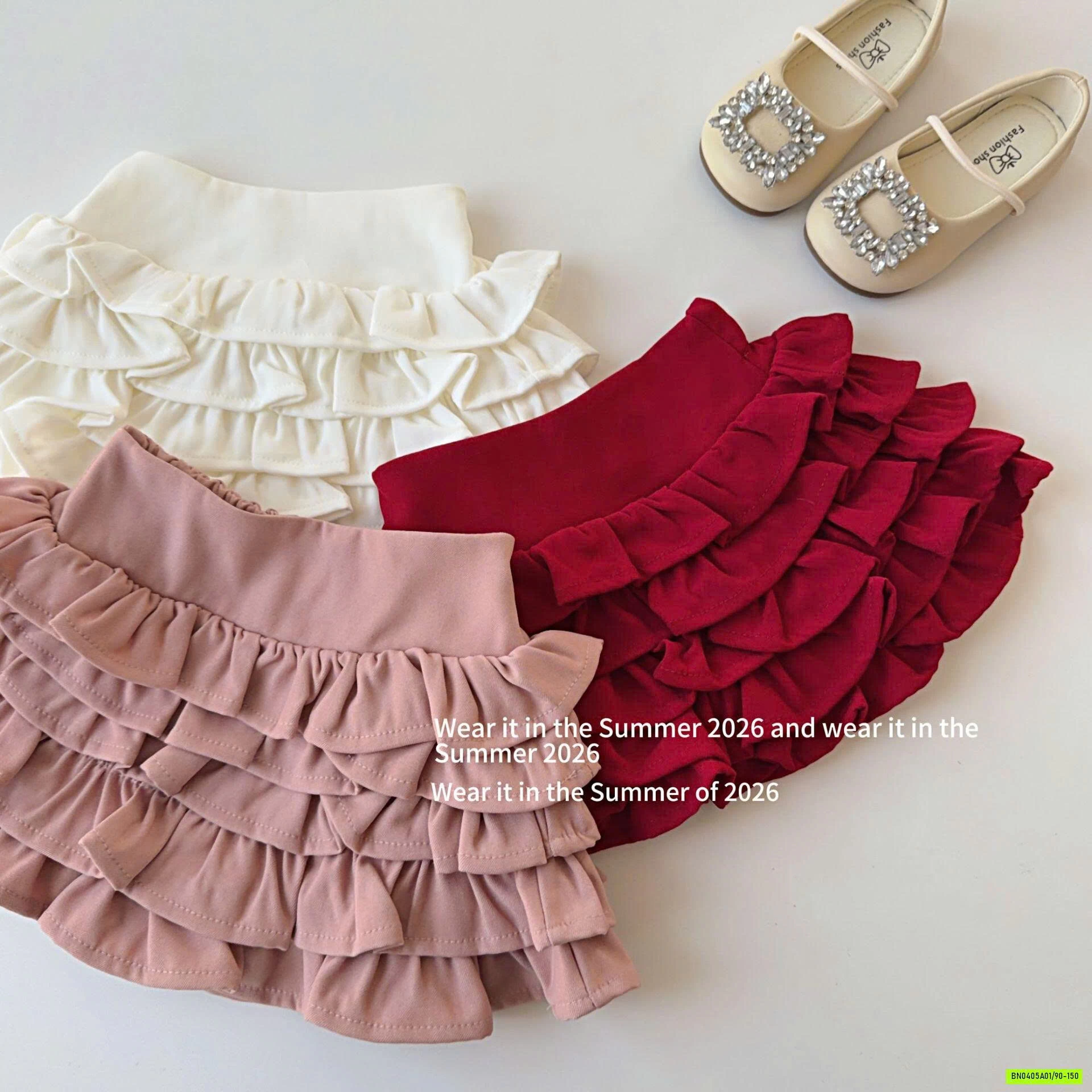 SÉT ÁO TRÁI TIM MIX QUẦN VÁY T&QKIDS