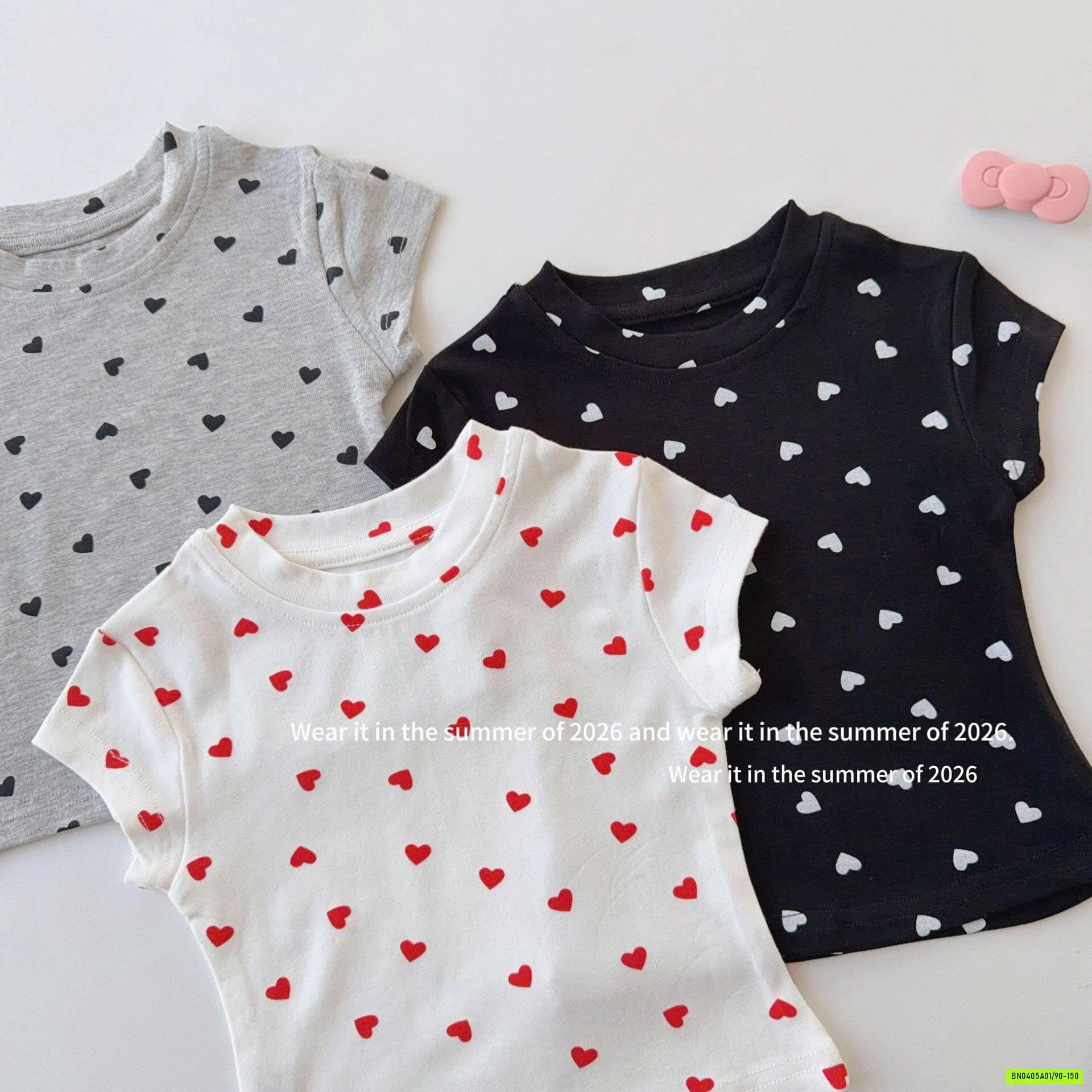 SÉT ÁO TRÁI TIM MIX QUẦN VÁY T&QKIDS