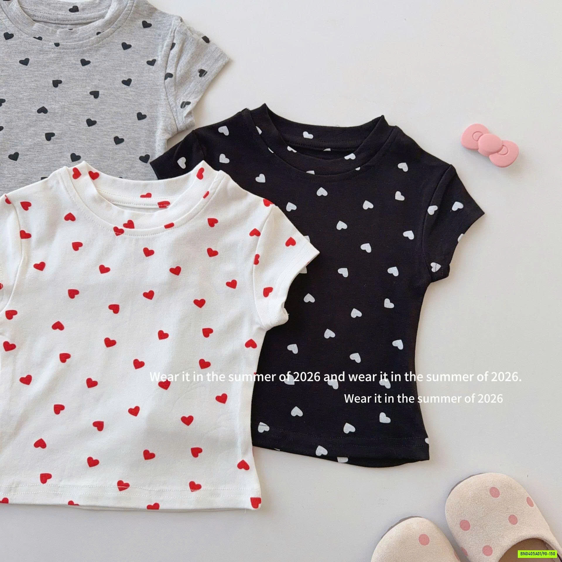 SÉT ÁO TRÁI TIM MIX QUẦN VÁY T&QKIDS