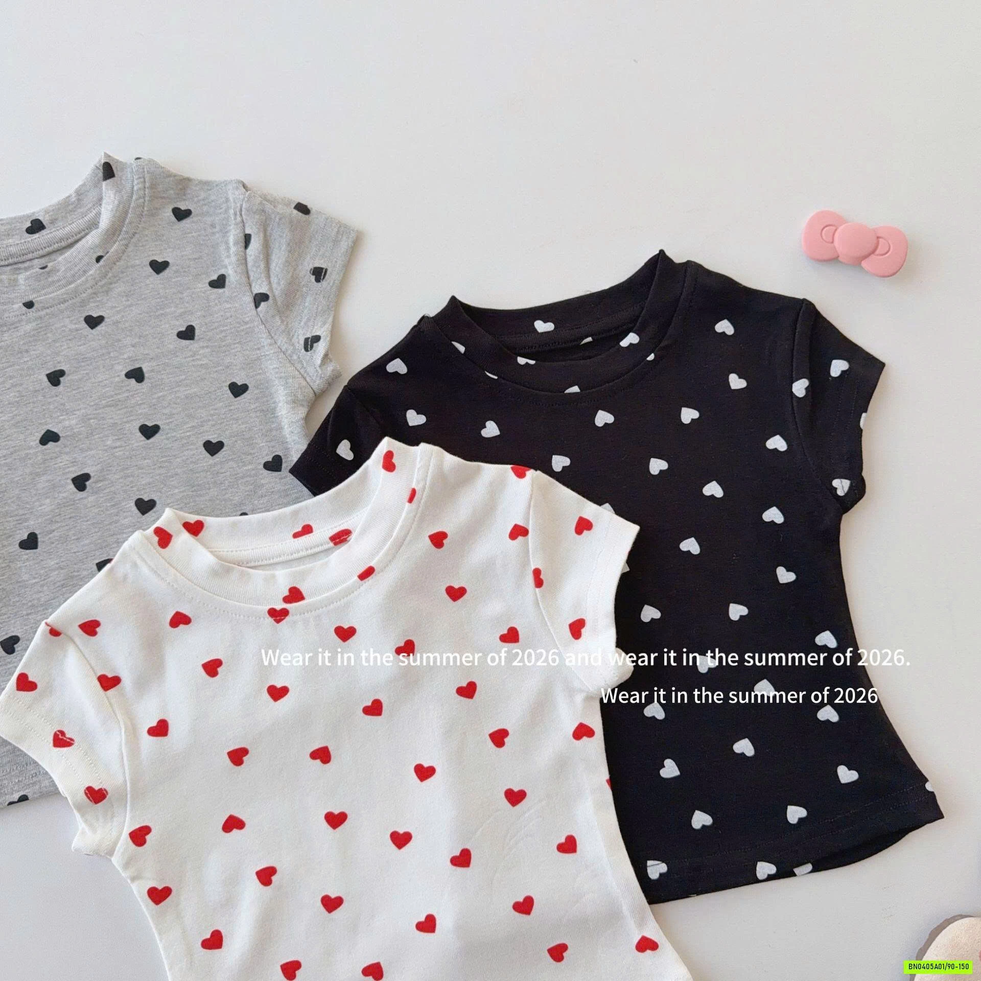 SÉT ÁO TRÁI TIM MIX QUẦN VÁY T&QKIDS