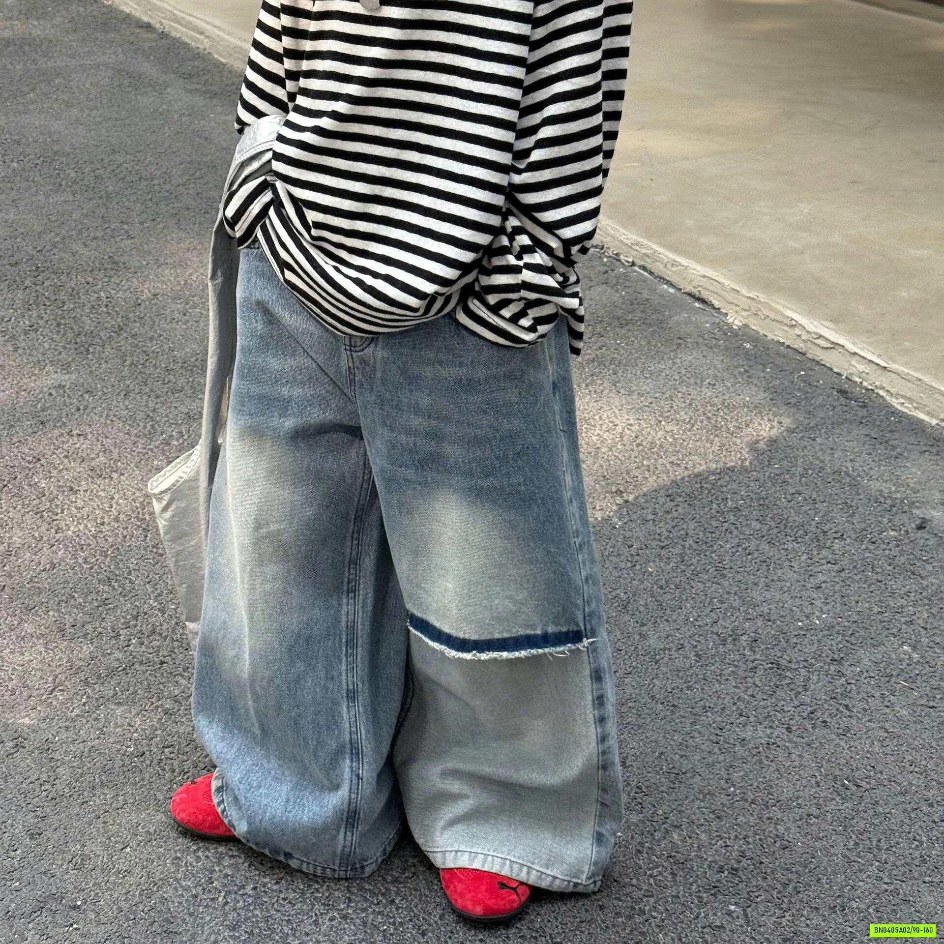 JEANS SUÔNG RÁCH GỐI FANSHU