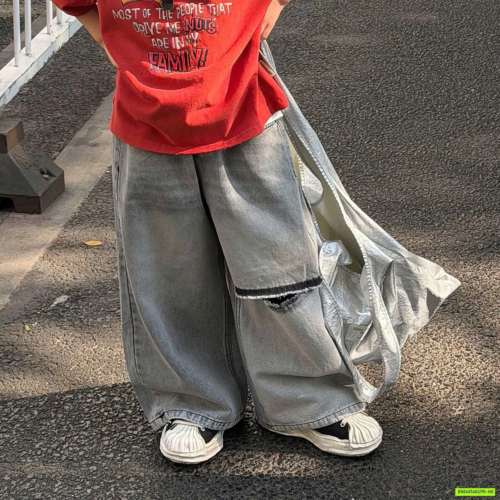 JEANS SUÔNG RÁCH GỐI FANSHU