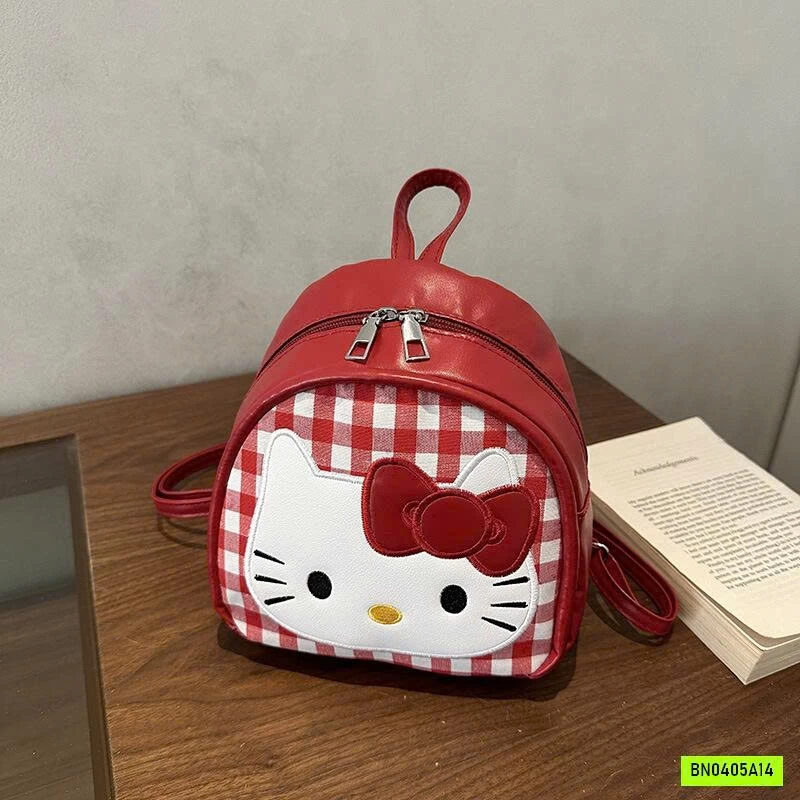 BALO KITTY CARO ĐỎ