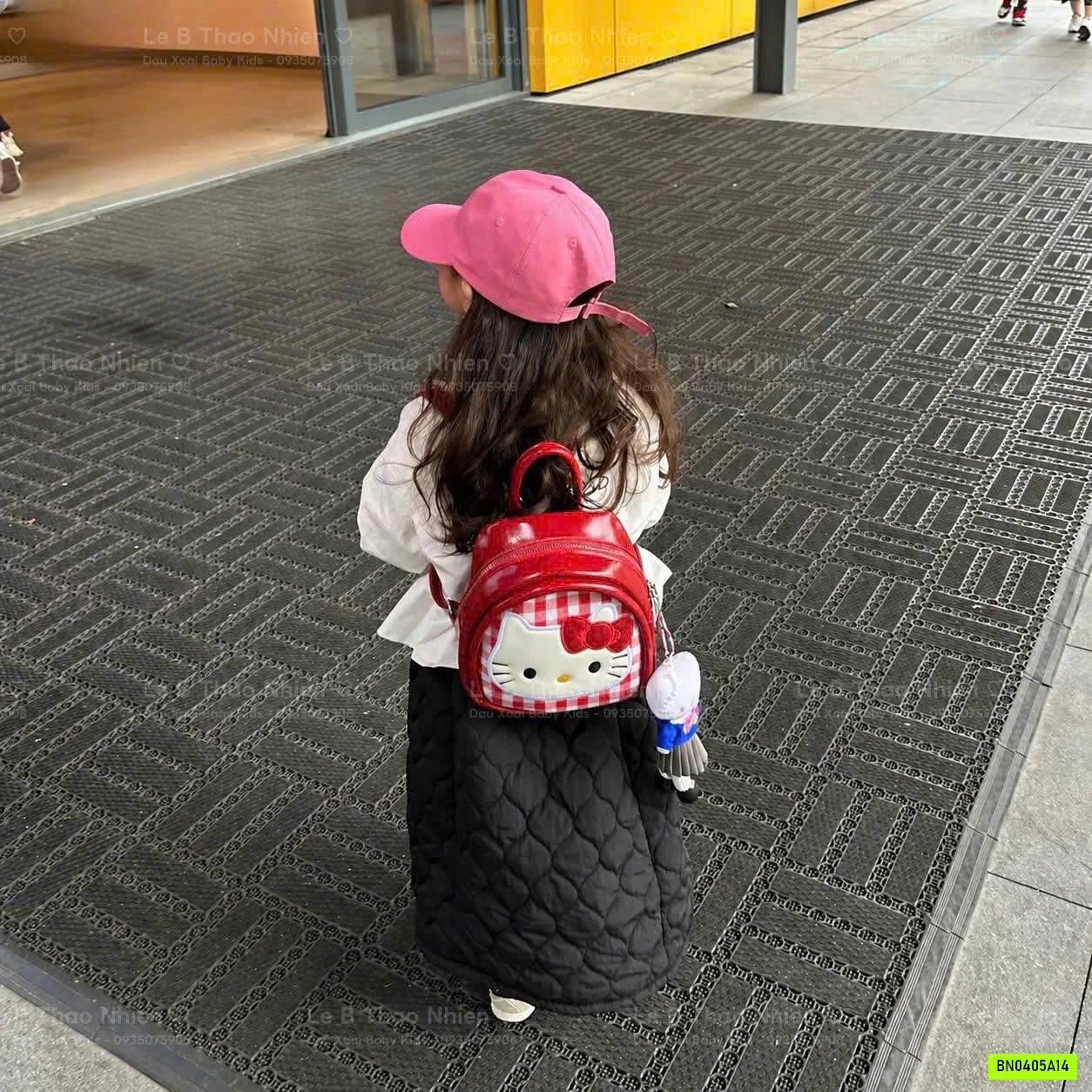 BALO KITTY CARO ĐỎ