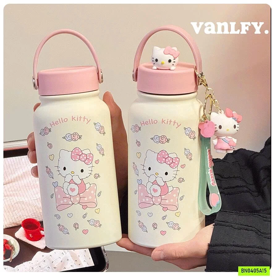 BÌNH GIỮ NHIỆT KITTY HỒNG KUTE