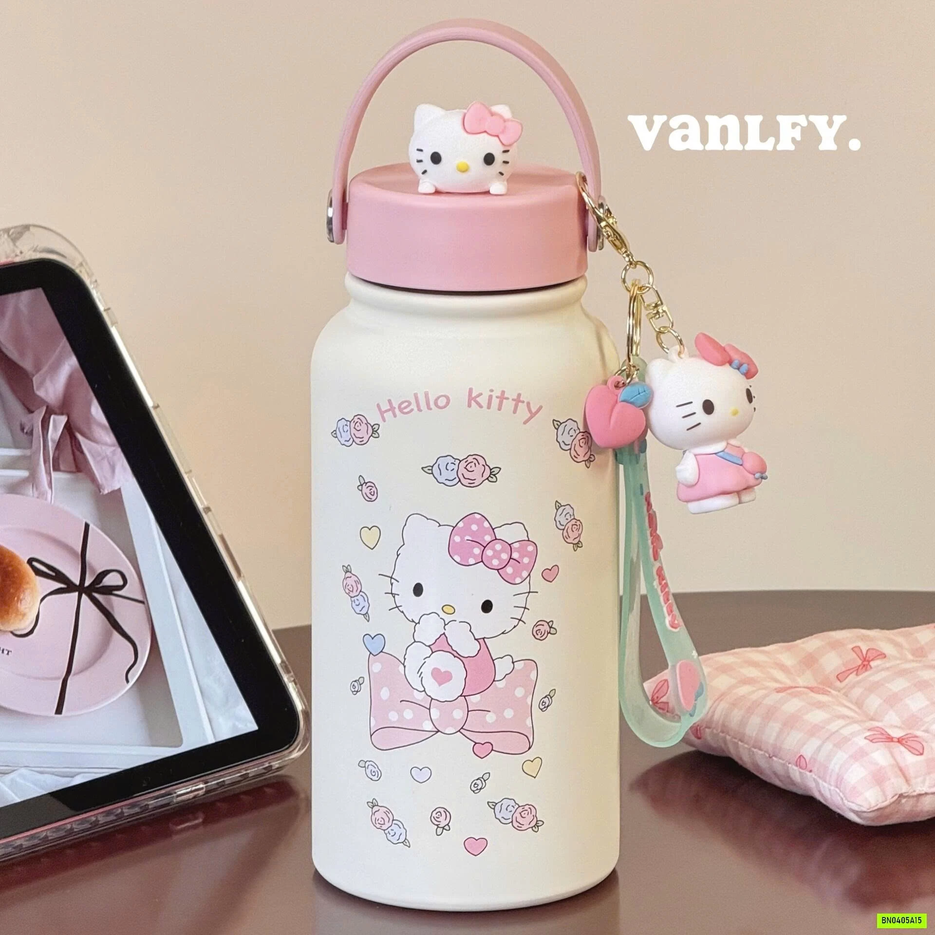 BÌNH GIỮ NHIỆT KITTY HỒNG KUTE