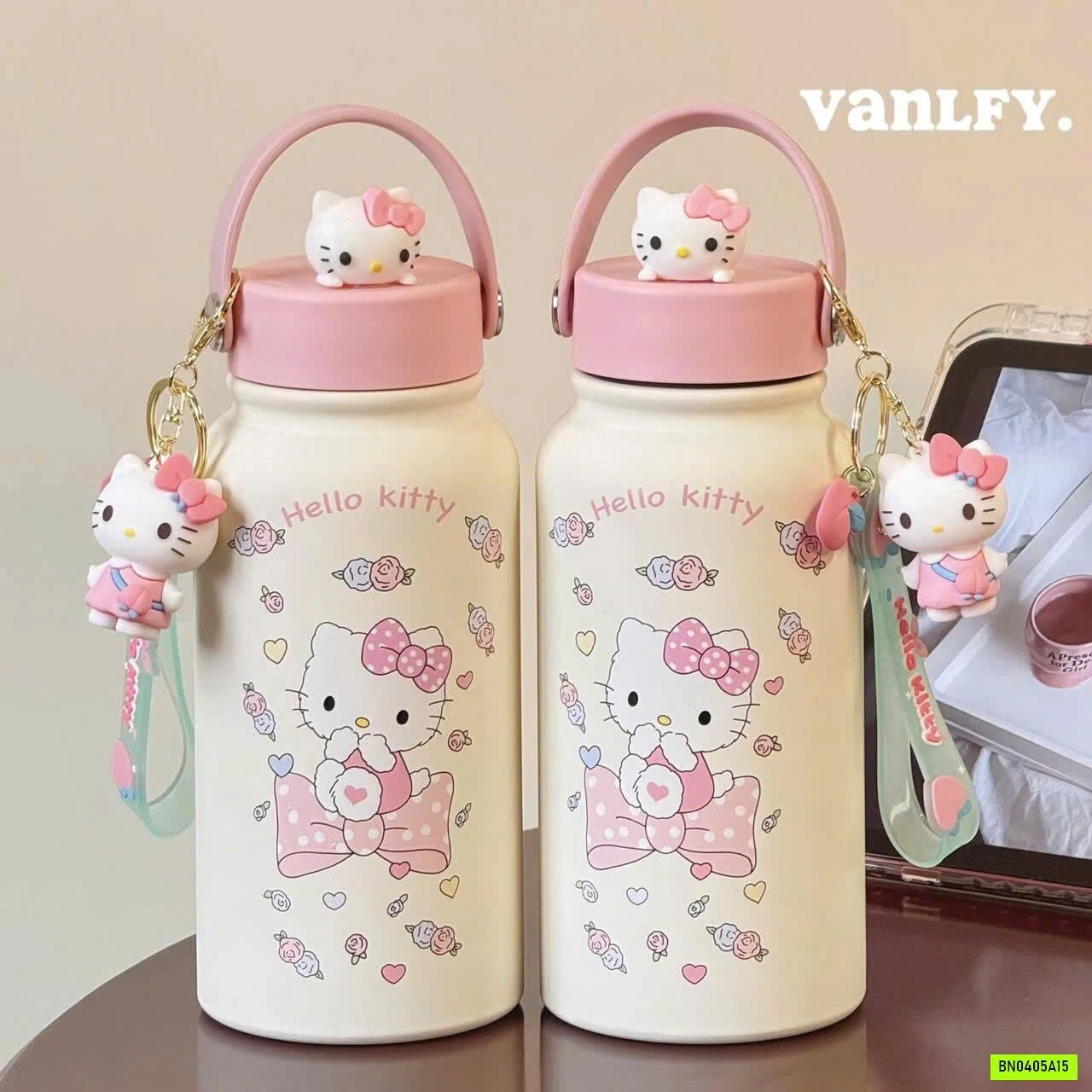 BÌNH GIỮ NHIỆT KITTY HỒNG KUTE