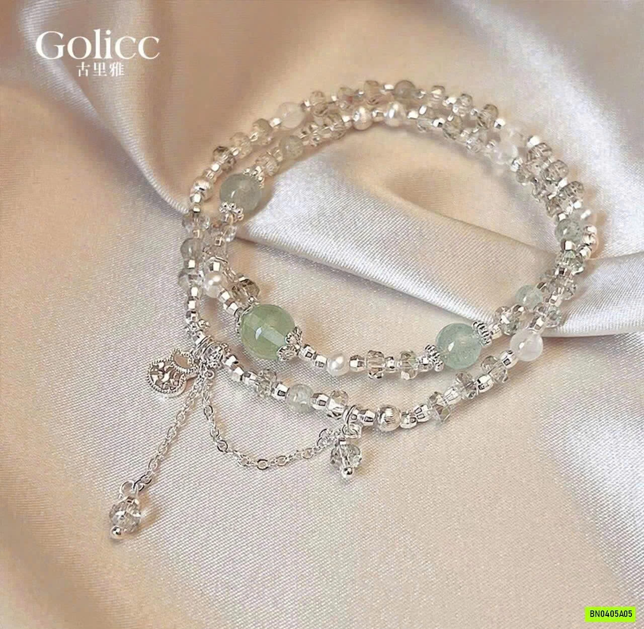 VÒNG TAY GOLICC PHỐI ĐÁ