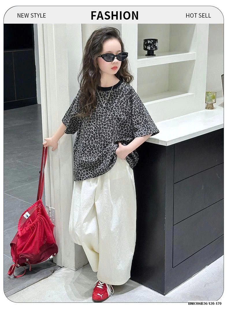 SÉT ÁO THUN DA BÁO MIX QUẦN SUÔNG TRẮNG