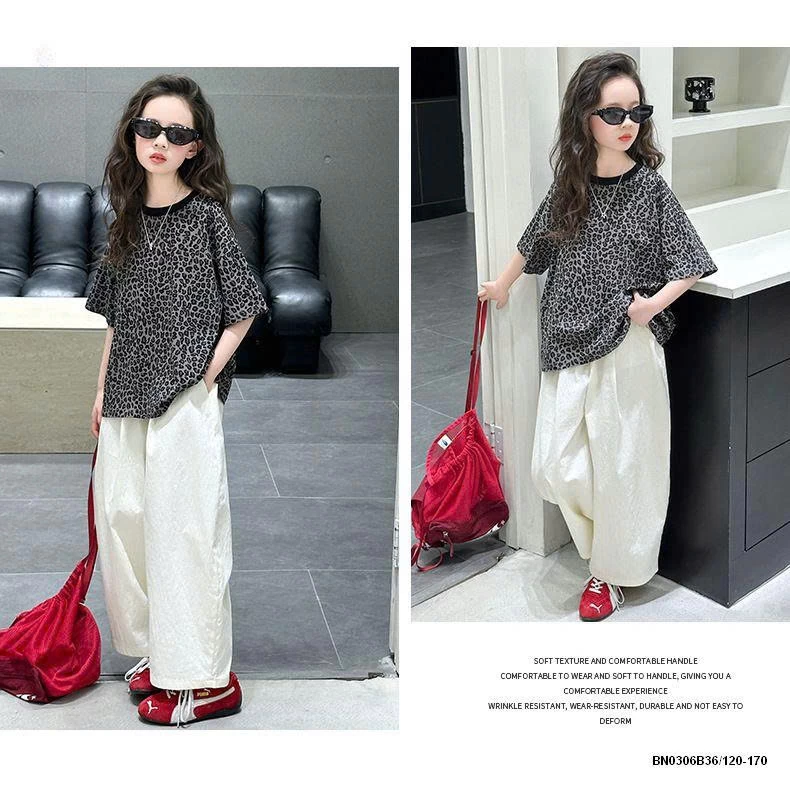 SÉT ÁO THUN DA BÁO MIX QUẦN SUÔNG TRẮNG