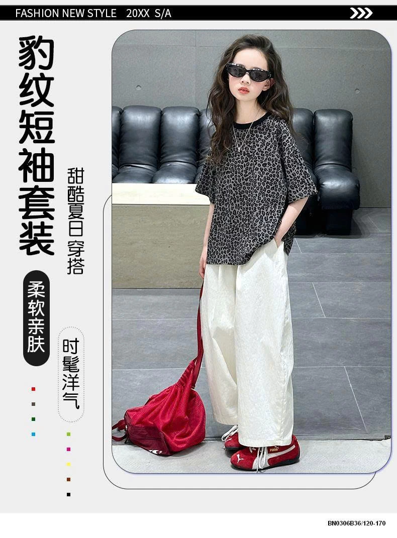 SÉT ÁO THUN DA BÁO MIX QUẦN SUÔNG TRẮNG