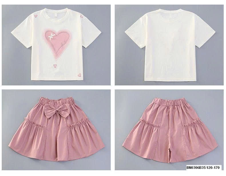 SÉT ÁO THUN TRÁI TIM MIX CV NƠ