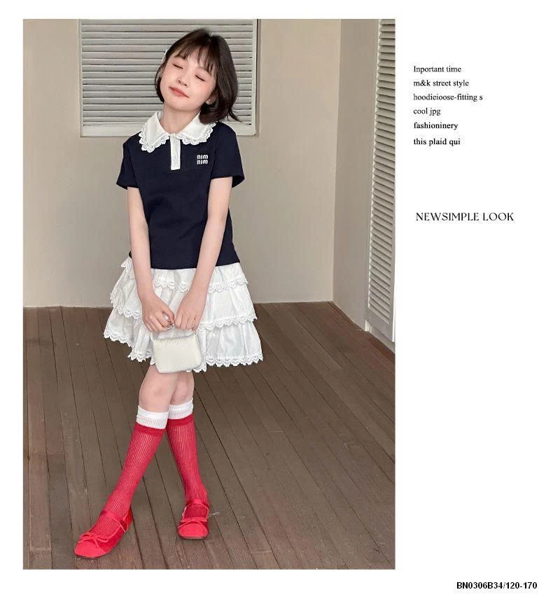 SÉT ÁO THUN MIN MIX CHÂN VÁY XỎE