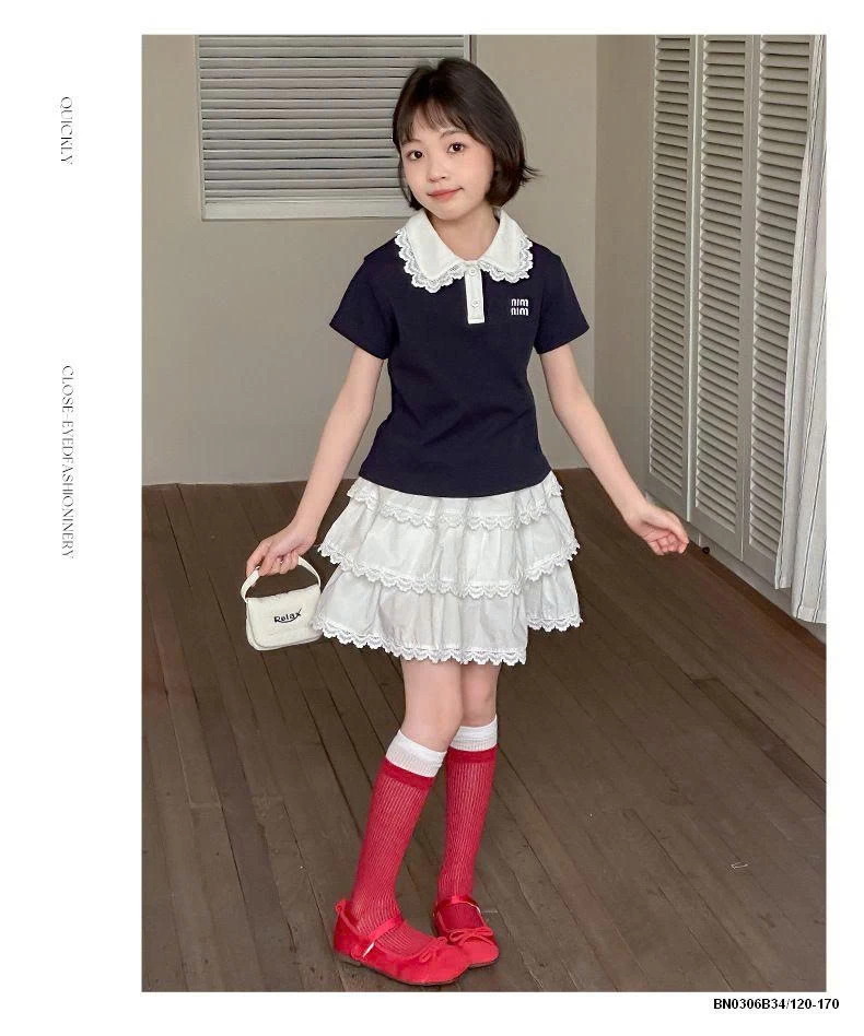 SÉT ÁO THUN MIN MIX CHÂN VÁY XỎE