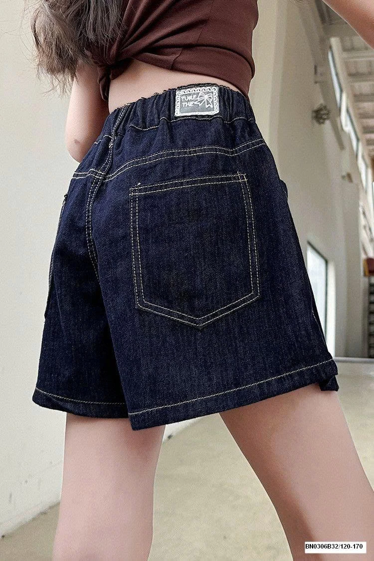 QUẦN SHORT JEAN DÁNG VÁY XẾP LY