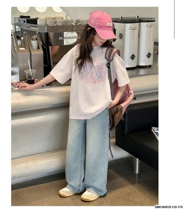 ÁO THUN WINE HOUSE MIX JEAN SUÔNG BẠC MÀU