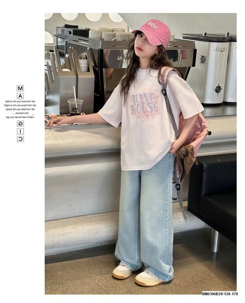 ÁO THUN WINE HOUSE MIX JEAN SUÔNG BẠC MÀU