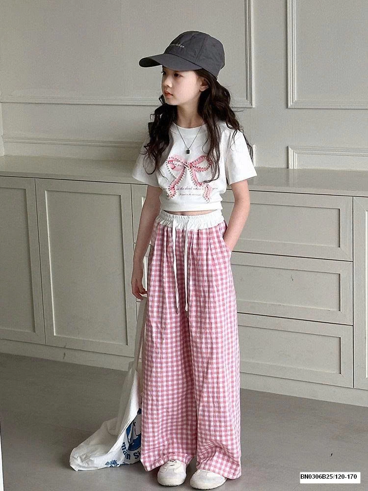 QUẦN SUÔNG CARO NHỎ CẠP CHUN